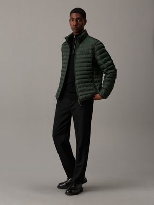 midnight forest quilted puffer jacket for men calvin klein