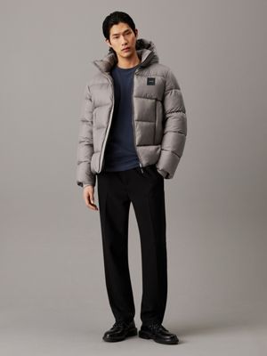 moon mist hooded puffer jacket for men calvin klein