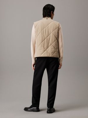 fresh clay quilted gilet for men calvin klein