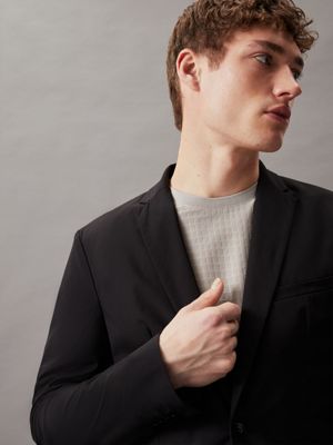 ck black slim technical blazer for men calvin klein