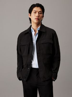 black four pocket jacket for men calvin klein