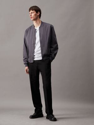 iron gate sateen stretch bomber jacket for men calvin klein