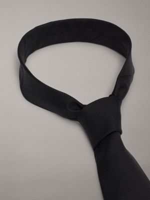 ck black silk tie for men calvin klein