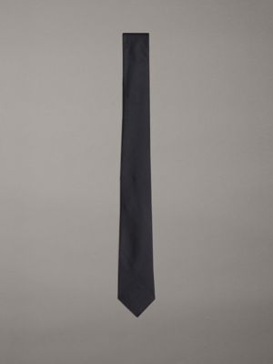 black silk tie for men calvin klein