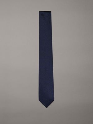 blue silk tie for men calvin klein