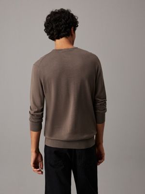 tarmac cotton silk jumper for men calvin klein