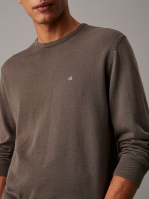 tarmac cotton silk jumper for men calvin klein