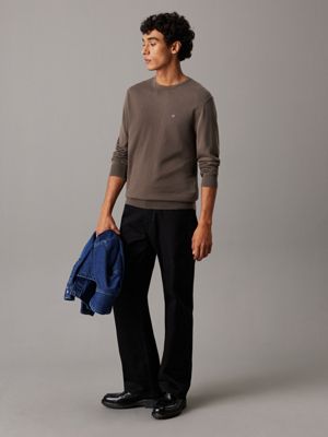 tarmac cotton silk jumper for men calvin klein