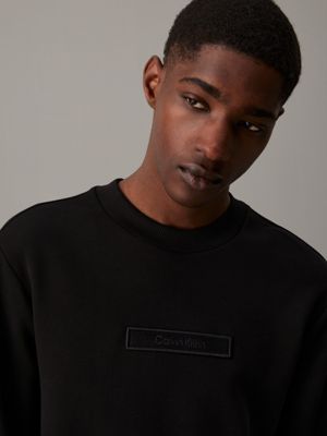 ck black logo sweatshirt for men calvin klein