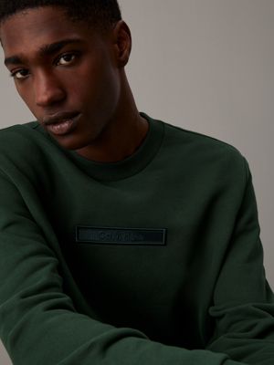 midnight forest logo sweatshirt for men calvin klein