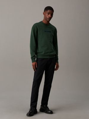 midnight forest logo sweatshirt for men calvin klein