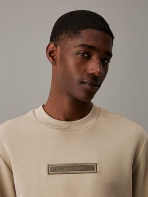 fresh clay logo sweatshirt for men calvin klein