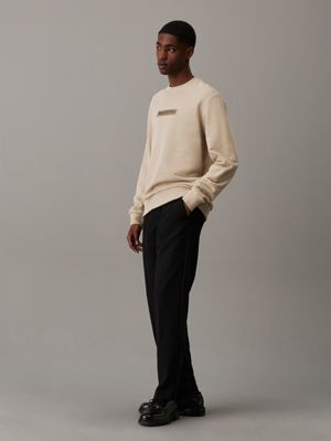 fresh clay logo sweatshirt for men calvin klein