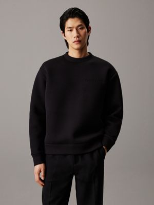 black spacer logo sweatshirt for men calvin klein