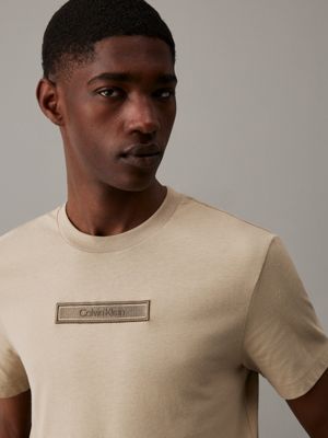 fresh clay logo t-shirt for men calvin klein