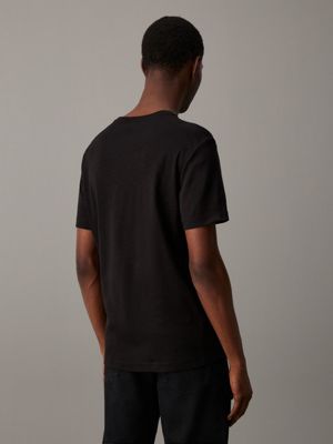 ck black mercerized jersey t-shirt for men calvin klein