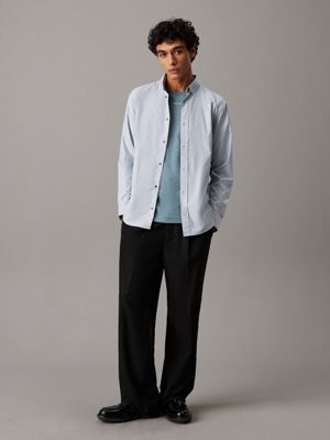 chemise oxford vista blue pour hommes calvin klein