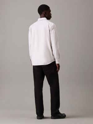 khaki koszula oxford dla mężczyźni - calvin klein