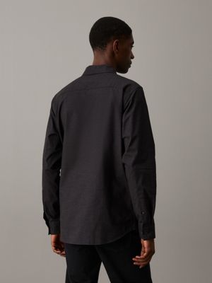 asphalt gebürstetes flanellhemd für herren - calvin klein