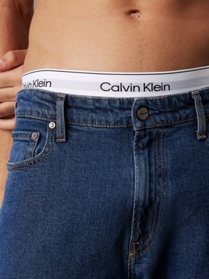 denim medium tapered jeans for men calvin klein