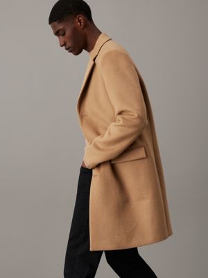 Men's wool coat slim fit best sale