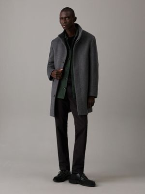 Calvin klein mock neck wool coat on sale