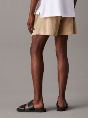 travertine towelling shorts for men calvin klein