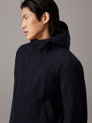 night sky technical twill hooded jacket for men calvin klein