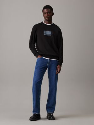 ck black logo sweatshirt for men calvin klein