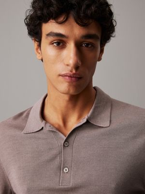 rock ridge merino silk polo jumper for men calvin klein