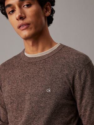 brownie mouline jumper for men calvin klein