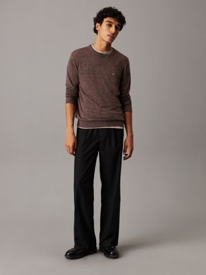 brownie mouline jumper for men calvin klein