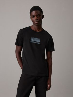 black gradient graphic t-shirt for men calvin klein