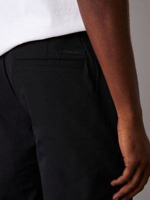 ck black tapered stretch joggers for men calvin klein