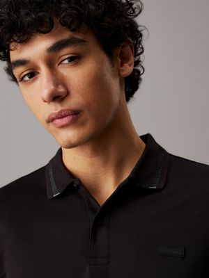 ck black slim polo shirt for men calvin klein