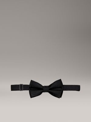 black structured silk bow tie for men calvin klein