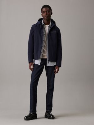 giubbotto con cappuccio tecnico night sky da uomini calvin klein