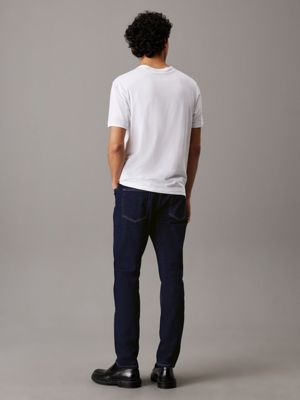 denim rinse tapered jeans for men calvin klein