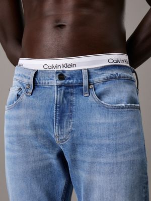 denim light slim jeans for men calvin klein