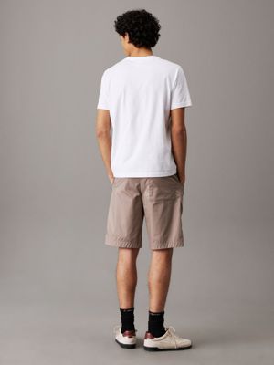 cinder poplin stretch pull up shorts for men calvin klein