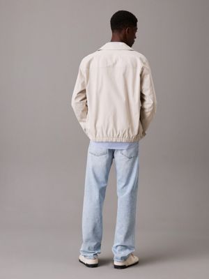 silver lining sateen stretch blouson jacket for men calvin klein