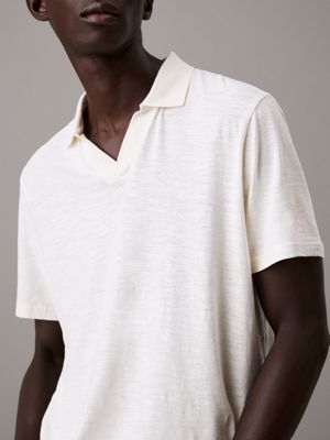 tofu cuban collar polo shirt for men calvin klein