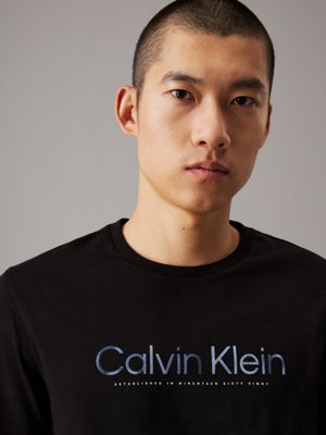 ck black logo t-shirt for men calvin klein