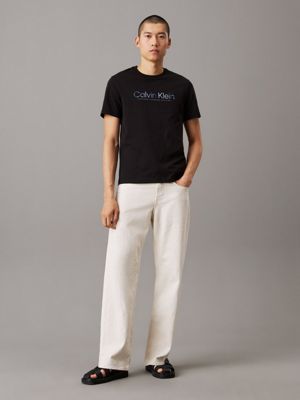 ck black logo t-shirt for men calvin klein