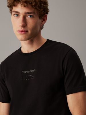 ck black logo t-shirt for men calvin klein