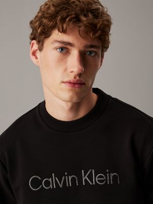 ck black logo sweatshirt for men calvin klein