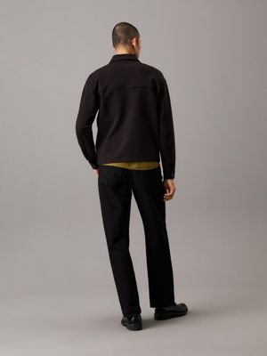 ck black lässige interlock-reißverschlussjacke für herren - calvin klein