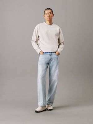 dove relaxed technical interlock sweatshirt for men calvin klein