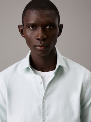 ether slim structured non-iron dress shirt for men calvin klein