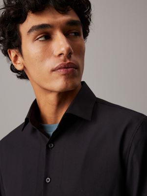 ck black slim performance dress shirt for men calvin klein